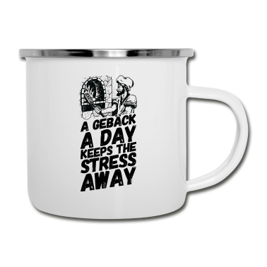 Backen Emaille Tasse - Bäcker Bäckerei Backwaren Backen