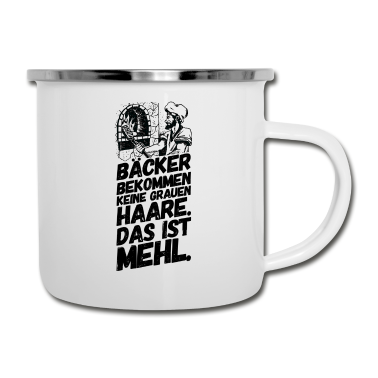Backen Emaille Tasse - Bäcker Bäckerei Backwaren Backen