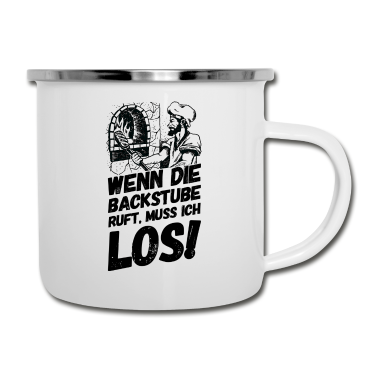 Backen Emaille Tasse - Bäcker Bäckerei Backwaren Backen