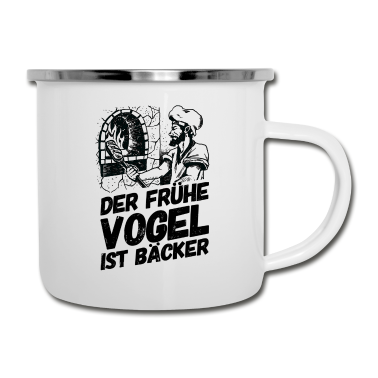 Backen Emaille Tasse - Bäcker Bäckerei Backwaren Backen