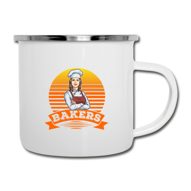 Backen Emaille Tasse - Bäcker Backen Bäckerei Geschenk