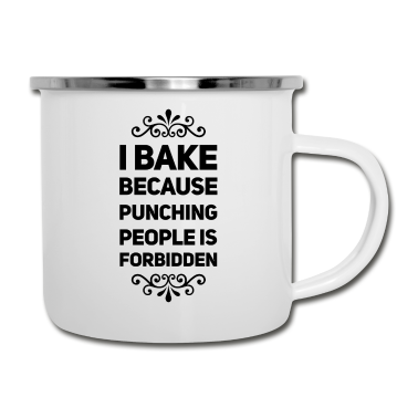 Backen Emaille Tasse - Ich Backe