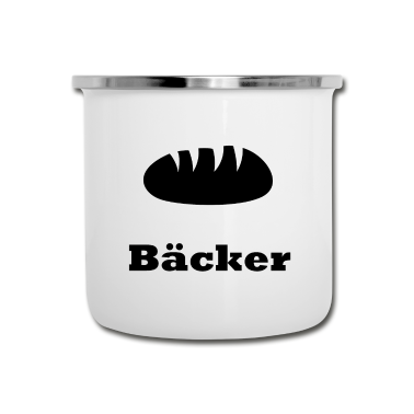 Backen Emaille Tasse - Bäcker
