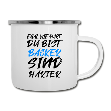 Backen Emaille Tasse - Bäcker