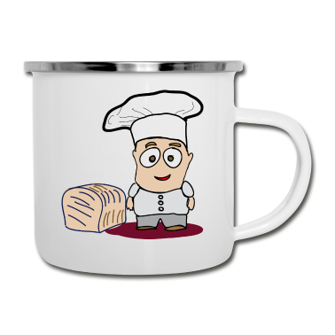 Backen Emaille Tasse - Bäcker