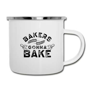 Backen Emaille Tasse - Bäcker werden backen Bäckerei Bäckerin Gebäck