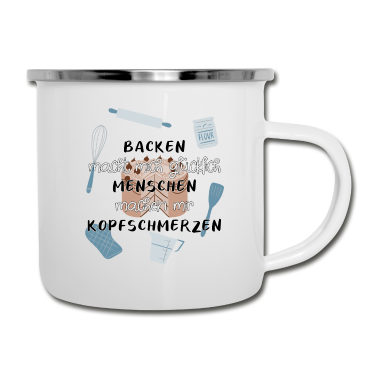 Backen Emaille Tasse - Backen Bäcker Bächerei Konditor Geschenk