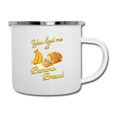 Backen Emaille Tasse - Bananenbrot Bäcker Backen Konditorei Brot