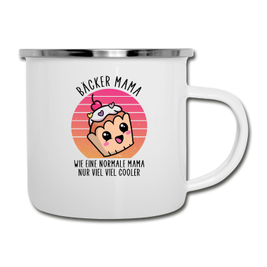 Backen Emaille Tasse - Bäcker mama