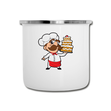 Backen Emaille Tasse - Kuchen Bäcker Bäckerei Backen