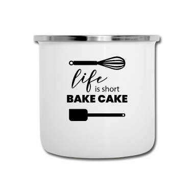 Backen Emaille Tasse - Kuchen Backen