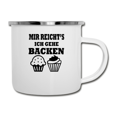 Backen Emaille Tasse - Backen Baking