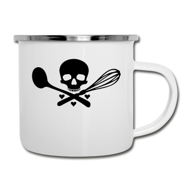 Backen Emaille Tasse - Bäcker des Todes