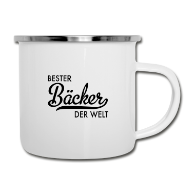 Backen Emaille Tasse - bester bäcker