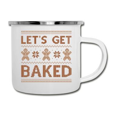Backen Emaille Tasse - Lass uns backen