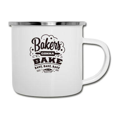 Backen Emaille Tasse - Bäcker werden backen