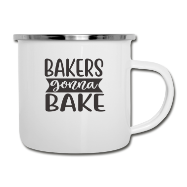 Backen Emaille Tasse - Bäcker werden backen