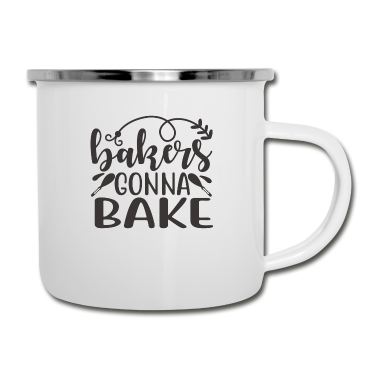 Backen Emaille Tasse - Bäcker werden backen