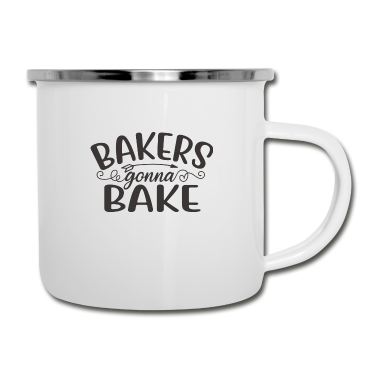 Backen Emaille Tasse - Bäcker werden backen