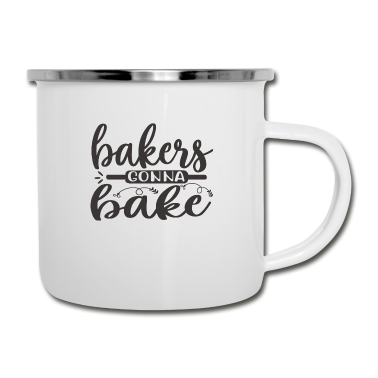 Backen Emaille Tasse - Bäcker werden backen