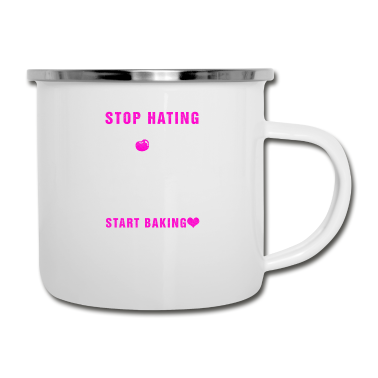 Backen Emaille Tasse - Spaß am backen