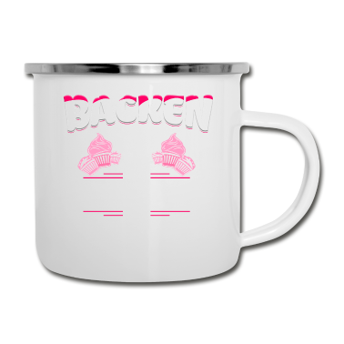 Backen Emaille Tasse - Backen ist meine Leidenschaft