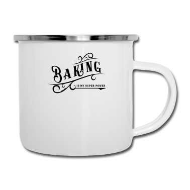 Backen Emaille Tasse - Backen Bäcker Bäckerin Bäckerei Baking