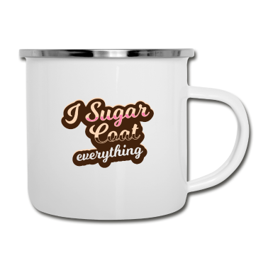 Backen Emaille Tasse - Ich verzuckere alles - Bäckerei - backen - Bäcker