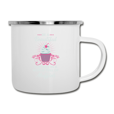 Backen Emaille Tasse - Cupcake Muffin Bäcker Backen Motivation Geschenk