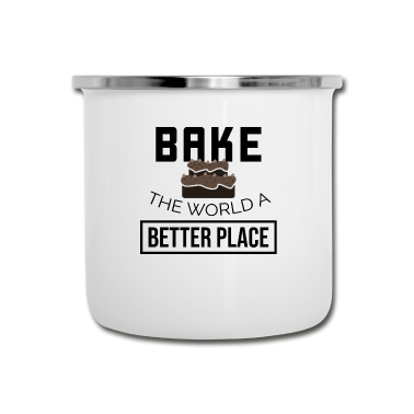 Backen Emaille Tasse - Backen Kuchen Bäckerin Bäcker Geschenk Torte
