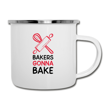 Backen Emaille Tasse - Backen Bäcker Bäckerei Teigflüsterer Geschenk