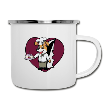 Backen Emaille Tasse - Konditor Konditorei Bäcker Torte Backware backen