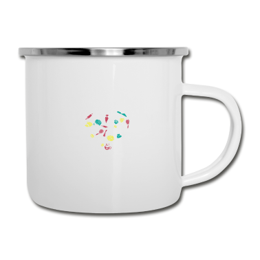 Backen Emaille Tasse - Backen ist billiger Bäcker oder Koch Geschenk