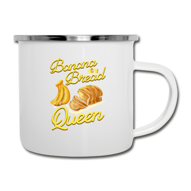 Backen Emaille Tasse - Bananenbrot Queen Bäcker Backen Konditorei Brot