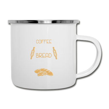 Backen Emaille Tasse - Backen Bäcker Brot Geschenk