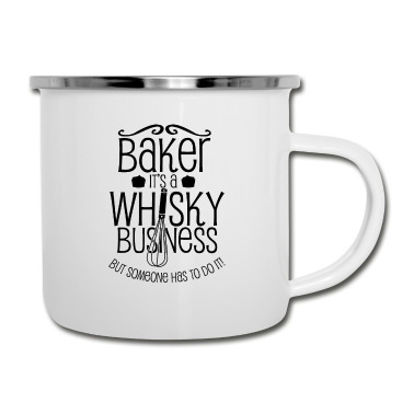 Backen Emaille Tasse - Bäcker Backen Beruf Geschenk