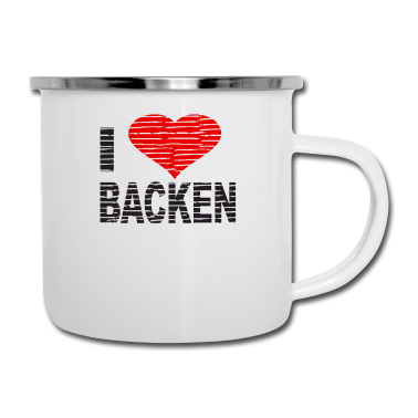 Backen Emaille Tasse - Ich Liebe backen Bester Bäcker Küche sexy geschenk