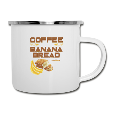 Backen Emaille Tasse - Bananenbrot Kaffee Bäcker Backen Konditorei Brot