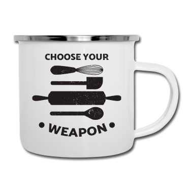 Backen Emaille Tasse - Backen Bäcker Geschenk idee Hobby Beruf