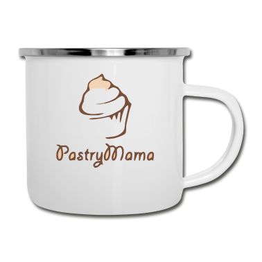 Backen Emaille Tasse - Cupcake backen