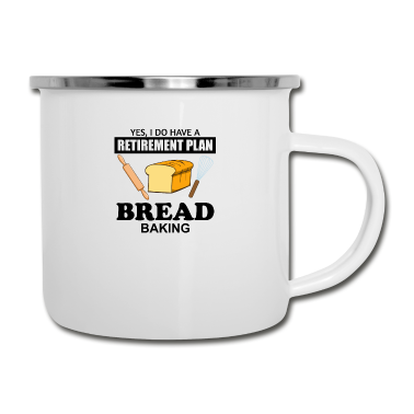 Backen Emaille Tasse - Bäcker im Ruhestand Brot Backen Rentner
