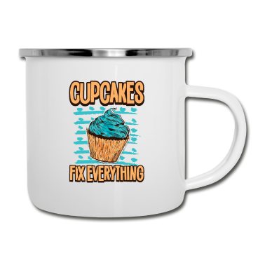 Backen Emaille Tasse - Cupcake-Liebhaber Bäcker Konditor Backen Themed