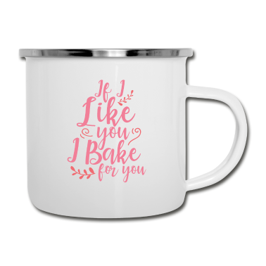 Backen Emaille Tasse - Geschenk für alle Back-Freunde, Backen, Kuchen
