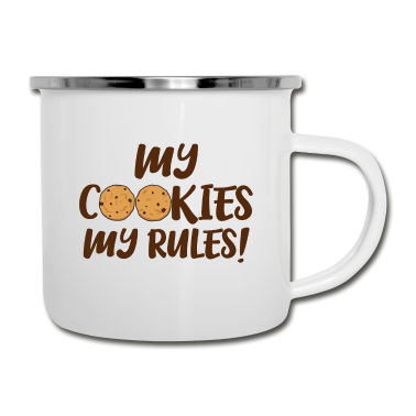 Backen Emaille Tasse - Meine Kekse Bäcker backen Geschenk idee Hobby