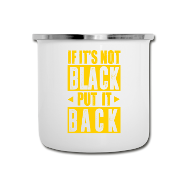 Backen Emaille Tasse - Black Back