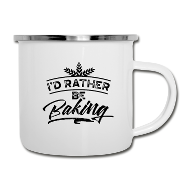 Backen Emaille Tasse - Ich Würde Lieber Backen Bäcker Gebäck Bäckerei
