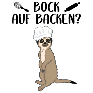 Motiv Lustiges Erdmännchen Bäcker Backen Spruch Geschenk