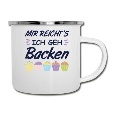 Backen Emaille Tasse - Bäcker Bäckerei Konditorei Backen Spruch Geschenk