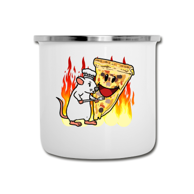 Backen Emaille Tasse - Maus Pizza Bäcker backen Grill Restaurant