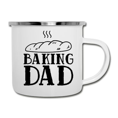 Backen Emaille Tasse - Backen Papa Bäcker Gebäck Bäckerei Hobby